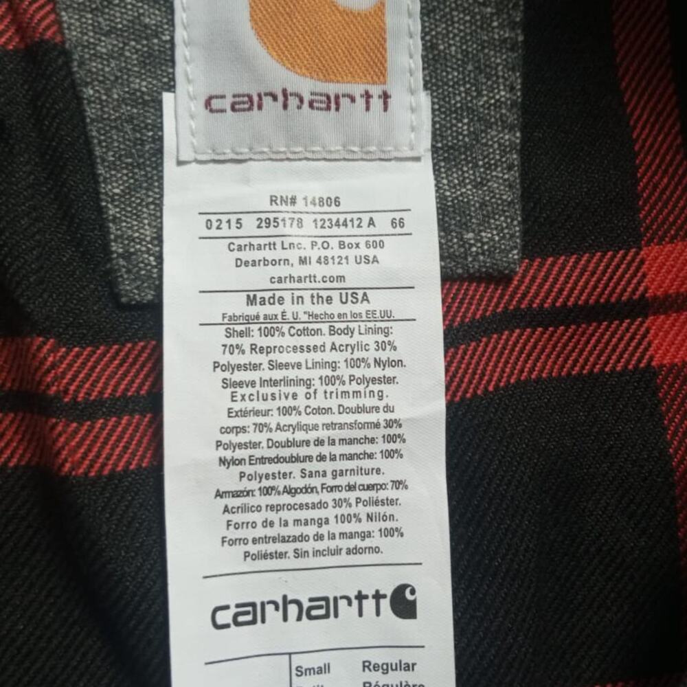 Carhartt Acid-wash Reworked Detroit Jacket Smalll Full Zip Long Sleeve - Picture 5 of 7